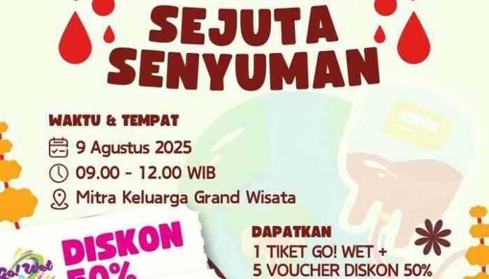 Go! Wet Waterpark, RS Mitra Keluarga, BTN, dan PMI Bekasi Gelar Donor Darah Bersama