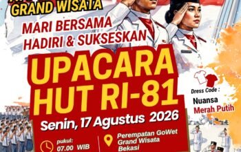 Upacara HUT RI ke-81 di Grand Wisata, Ayo Hadir dan Sukseskan Bersama